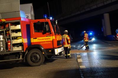Pkw faehrt Ampelanlage in Leonberg um